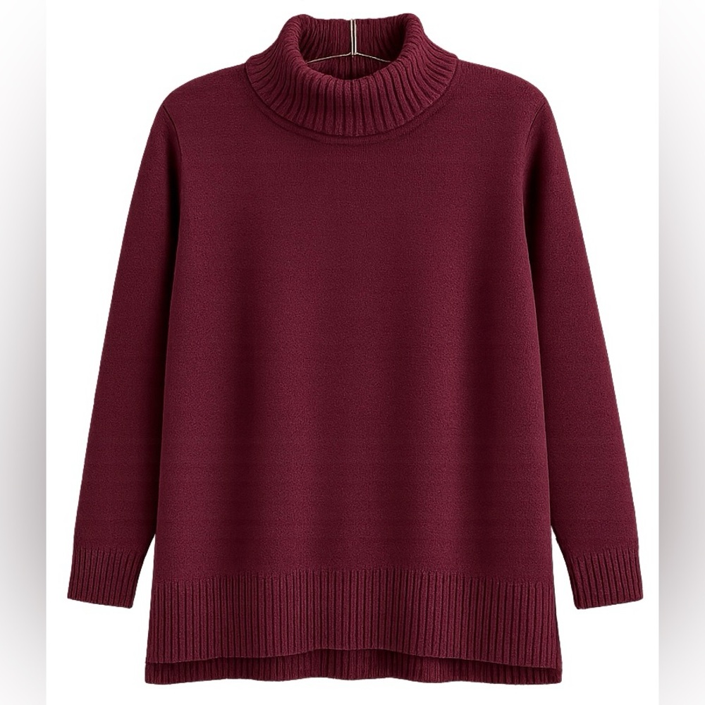 Beautiful Joan Rivers Raspberry Purple Pink Large Women’s Turtlneck Sweater